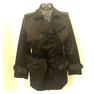 Lisa Intl XL Black Lined Coat double breasted